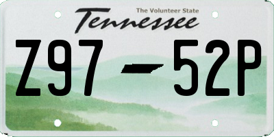 TN license plate Z9752P
