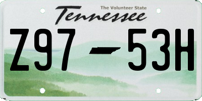 TN license plate Z9753H