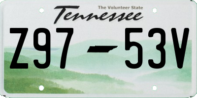 TN license plate Z9753V