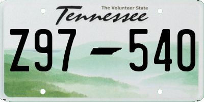 TN license plate Z9754O