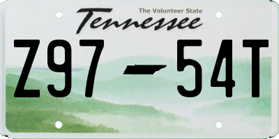 TN license plate Z9754T