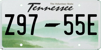 TN license plate Z9755E