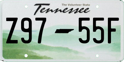 TN license plate Z9755F