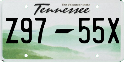 TN license plate Z9755X