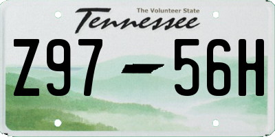 TN license plate Z9756H