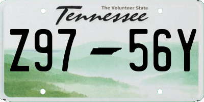 TN license plate Z9756Y