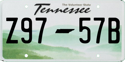 TN license plate Z9757B