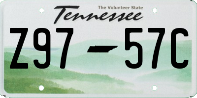 TN license plate Z9757C