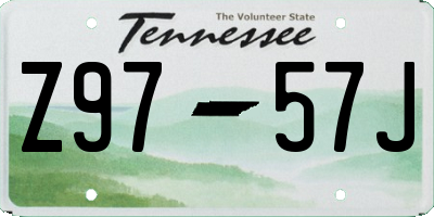 TN license plate Z9757J
