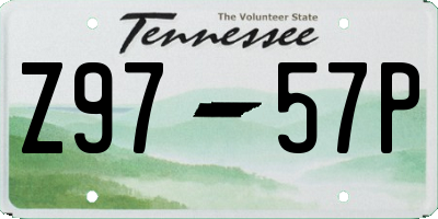 TN license plate Z9757P