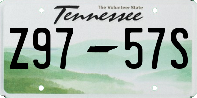 TN license plate Z9757S