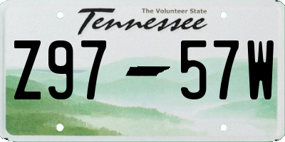 TN license plate Z9757W