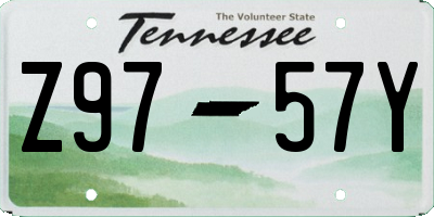 TN license plate Z9757Y