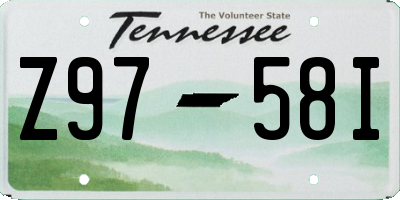 TN license plate Z9758I
