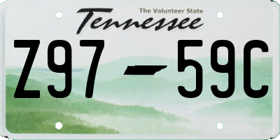 TN license plate Z9759C