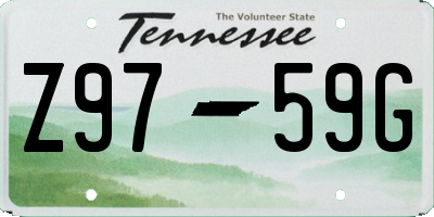 TN license plate Z9759G