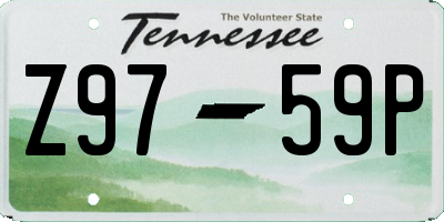 TN license plate Z9759P