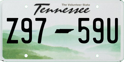 TN license plate Z9759U