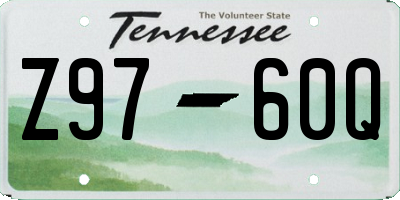 TN license plate Z9760Q