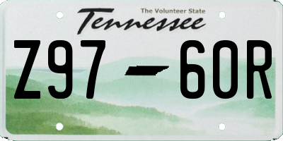 TN license plate Z9760R