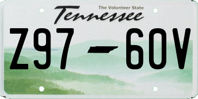 TN license plate Z9760V
