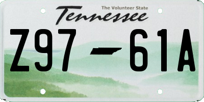 TN license plate Z9761A