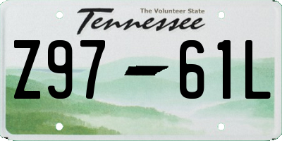TN license plate Z9761L