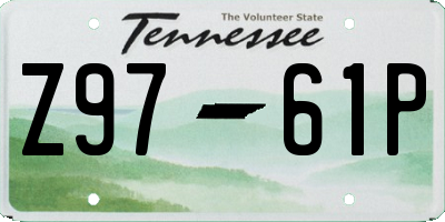 TN license plate Z9761P