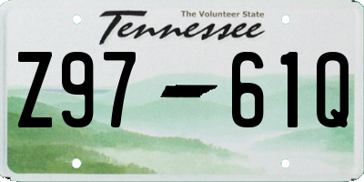 TN license plate Z9761Q