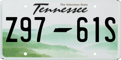 TN license plate Z9761S