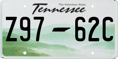 TN license plate Z9762C