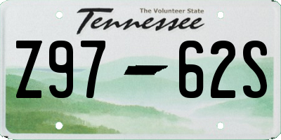 TN license plate Z9762S