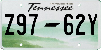 TN license plate Z9762Y