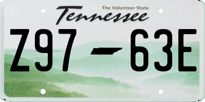 TN license plate Z9763E