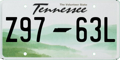 TN license plate Z9763L