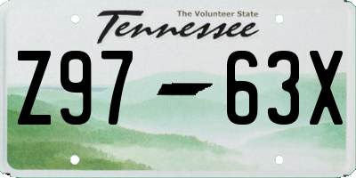 TN license plate Z9763X