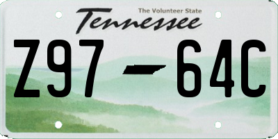 TN license plate Z9764C