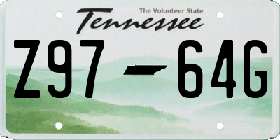 TN license plate Z9764G