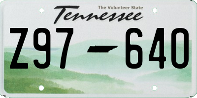 TN license plate Z9764O