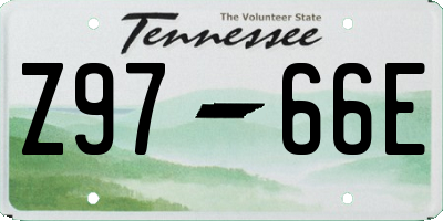 TN license plate Z9766E