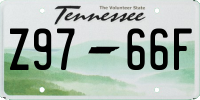 TN license plate Z9766F