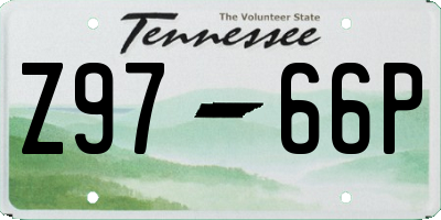 TN license plate Z9766P