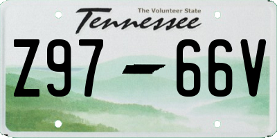 TN license plate Z9766V