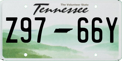 TN license plate Z9766Y