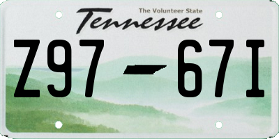 TN license plate Z9767I