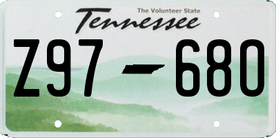 TN license plate Z9768O