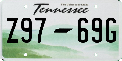 TN license plate Z9769G