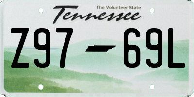 TN license plate Z9769L