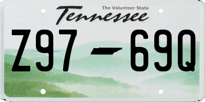 TN license plate Z9769Q