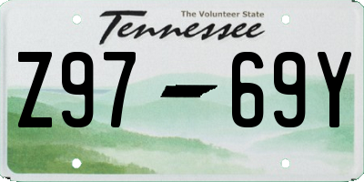 TN license plate Z9769Y